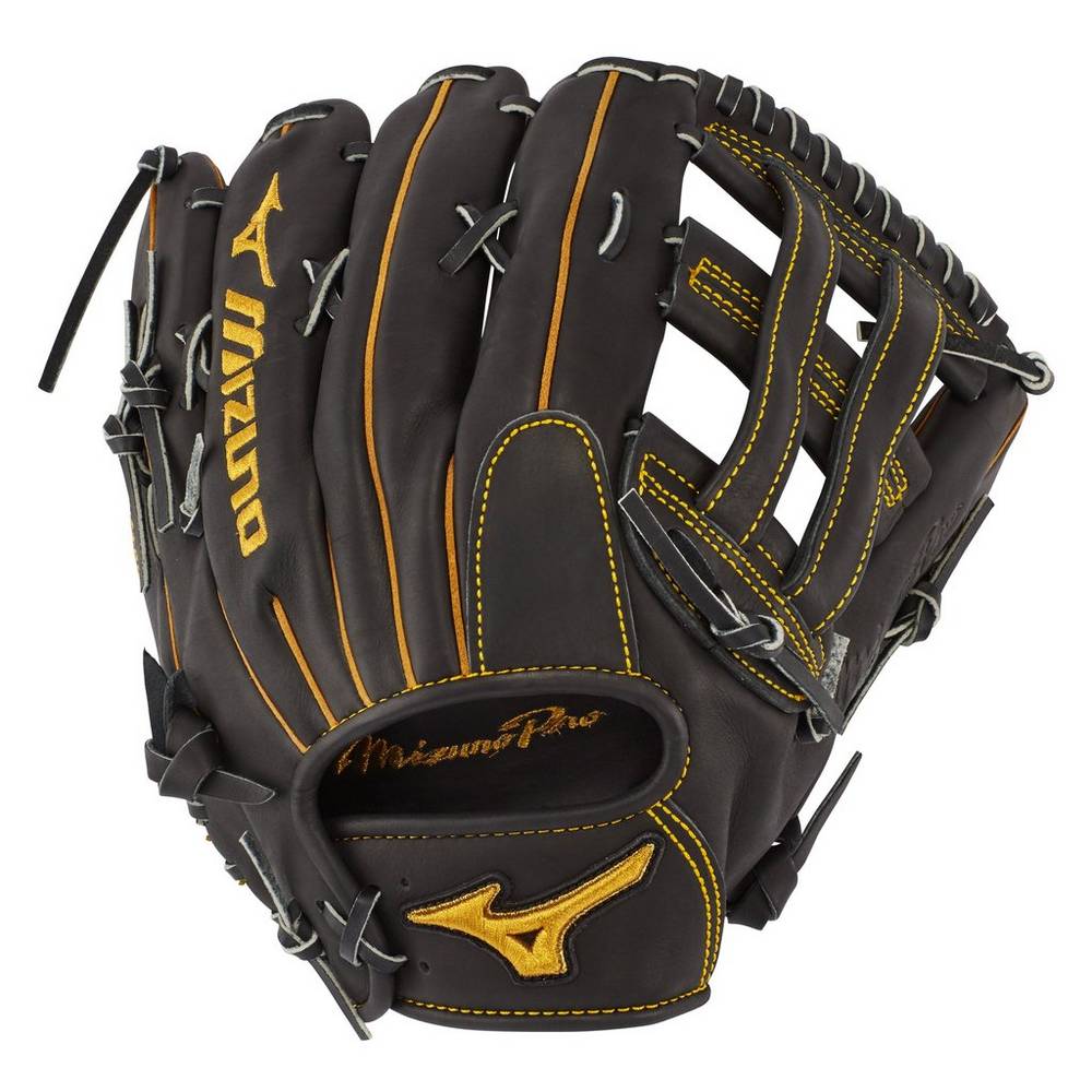 Luva Baseball Mizuno Pro Outfield 12.75" - Deep Pocket - Homem - Pretas - YZOFW1362